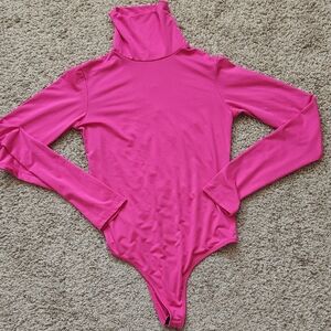 2/ $10. Vibrant Pink High Neck Bodysuit